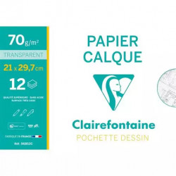 Pochette de 12 feuilles de calque