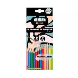 12 crayons de couleur 18 cm - gamme BUDGET
