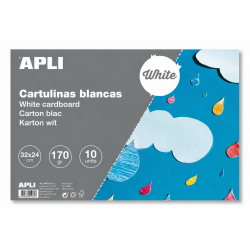 Bloc de 10 feuilles de papier dessin 170g/m2 24x32 cm blanc
