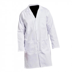 BLOUSE MIXTE ML 100% COTON BLANC