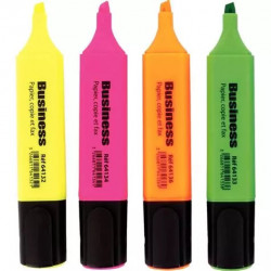 4 Surligneurs Coloris assortis pointe biseautée
