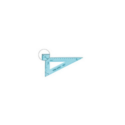 Equerre plastique cristal - 60° - grand côté 21 cm